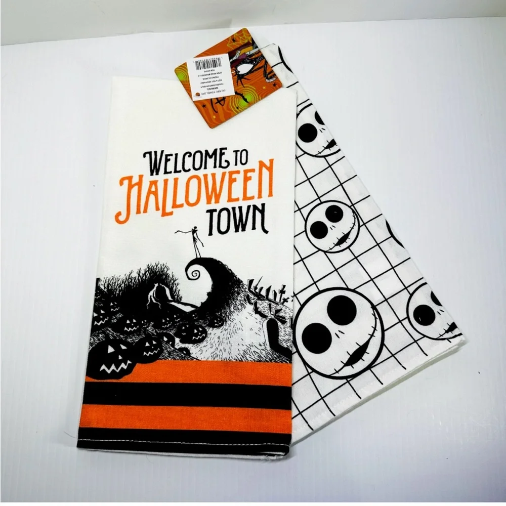 2 kitchen towels the nightmare before Christmas new
